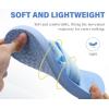 imageKuaiLu Womens Dressy Sandals with Arch Support Yoga Mat Comfortable Cushion Walking Criss Cross Slides Summer Beach Slip On Indoor Outdoor SlippersBlue
