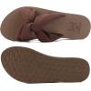imageKuaiLu Womens Dressy Sandals with Arch Support Yoga Mat Comfortable Cushion Walking Criss Cross Slides Summer Beach Slip On Indoor Outdoor SlippersBrown