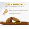 imageKuaiLu Womens Dressy Sandals with Arch Support Yoga Mat Comfortable Cushion Walking Criss Cross Slides Summer Beach Slip On Indoor Outdoor SlippersKhaki