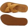 imageKuaiLu Womens Dressy Sandals with Arch Support Yoga Mat Comfortable Cushion Walking Criss Cross Slides Summer Beach Slip On Indoor Outdoor SlippersKhaki
