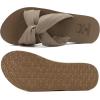 imageKuaiLu Womens Dressy Sandals with Arch Support Yoga Mat Comfortable Cushion Walking Criss Cross Slides Summer Beach Slip On Indoor Outdoor SlippersTaupe