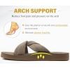 imageKuaiLu Womens Dressy Sandals with Arch Support Yoga Mat Comfortable Cushion Walking Criss Cross Slides Summer Beach Slip On Indoor Outdoor SlippersTaupe