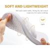 imageKuaiLu Womens Dressy Sandals with Arch Support Yoga Mat Comfortable Cushion Walking Criss Cross Slides Summer Beach Slip On Indoor Outdoor SlippersWhite