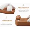 imageKuaiLu Womens Dressy Sandals with Arch Support Yoga Mat Comfortable Cushion Walking Criss Cross Slides Summer Beach Slip On Indoor Outdoor SlippersWhite Khaki