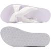 imageKuaiLu Womens Dressy Sandals with Arch Support Yoga Mat Comfortable Cushion Walking Criss Cross Slides Summer Beach Slip On Indoor Outdoor SlippersWhite