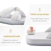 imageKuaiLu Womens Dressy Sandals with Arch Support Yoga Mat Comfortable Cushion Walking Criss Cross Slides Summer Beach Slip On Indoor Outdoor SlippersWhite