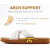imageKuaiLu Womens Dressy Sandals with Arch Support Yoga Mat Comfortable Cushion Walking Criss Cross Slides Summer Beach Slip On Indoor Outdoor SlippersWhite Khaki
