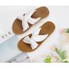 imageKuaiLu Womens Dressy Sandals with Arch Support Yoga Mat Comfortable Cushion Walking Criss Cross Slides Summer Beach Slip On Indoor Outdoor SlippersWhite Khaki