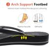 imageKuaiLu Womens Fashion Flip Flops Ladies Lightweight Summer Beach Yoga Mat Thong Sandals with Comfortable Arch SupportBlack