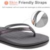 imageKuaiLu Womens Fashion Flip Flops Ladies Lightweight Summer Beach Yoga Mat Thong Sandals with Comfortable Arch SupportShiny Grey