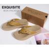 imageKuaiLu Womens Orthotic Cushion Flip Flops Sport Recovery Walking Sandals for Women with Comfortable Arch Support  Adjustable Flatform Slip On Indoor Outdoor For Summer CasualBeige