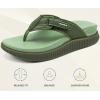 imageKuaiLu Womens Orthotic Cushion Flip Flops Sport Recovery Walking Sandals for Women with Comfortable Arch Support  Adjustable Flatform Slip On Indoor Outdoor For Summer CasualGreen