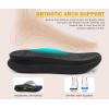 imageKuaiLu Womens Orthotic Cushion Flip Flops Sport Recovery Walking Sandals for Women with Comfortable Arch Support  Adjustable Flatform Slip On Indoor Outdoor For Summer CasualBlack