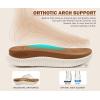imageKuaiLu Womens Orthotic Cushion Flip Flops Sport Recovery Walking Sandals for Women with Comfortable Arch Support  Adjustable Flatform Slip On Indoor Outdoor For Summer CasualWhite Khaki