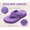 imageKuaiLu Womens Orthotic Cushion Flip Flops Sport Recovery Walking Sandals for Women with Comfortable Arch Support  Adjustable Flatform Slip On Indoor Outdoor For Summer CasualPurple