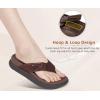imageKuaiLu Womens Orthotic Cushion Flip Flops Sport Recovery Walking Sandals for Women with Comfortable Arch Support  Adjustable Flatform Slip On Indoor Outdoor For Summer CasualDark Brown