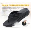 imageKuaiLu Womens Orthotic Cushion Flip Flops Sport Recovery Walking Sandals for Women with Comfortable Arch Support  Adjustable Flatform Slip On Indoor Outdoor For Summer CasualBlack