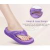 imageKuaiLu Womens Orthotic Cushion Flip Flops Sport Recovery Walking Sandals for Women with Comfortable Arch Support  Adjustable Flatform Slip On Indoor Outdoor For Summer CasualPurple