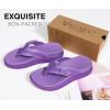 imageKuaiLu Womens Orthotic Cushion Flip Flops Sport Recovery Walking Sandals for Women with Comfortable Arch Support  Adjustable Flatform Slip On Indoor Outdoor For Summer CasualPurple