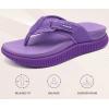 imageKuaiLu Womens Orthotic Cushion Flip Flops Sport Recovery Walking Sandals for Women with Comfortable Arch Support  Adjustable Flatform Slip On Indoor Outdoor For Summer CasualPurple