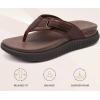 imageKuaiLu Womens Orthotic Cushion Flip Flops Sport Recovery Walking Sandals for Women with Comfortable Arch Support  Adjustable Flatform Slip On Indoor Outdoor For Summer CasualDark Brown