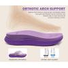 imageKuaiLu Womens Orthotic Cushion Flip Flops Sport Recovery Walking Sandals for Women with Comfortable Arch Support  Adjustable Flatform Slip On Indoor Outdoor For Summer CasualPurple
