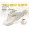 imageKuaiLu Womens Orthotic Cushion Flip Flops Sport Recovery Walking Sandals for Women with Comfortable Arch Support  Adjustable Flatform Slip On Indoor Outdoor For Summer CasualBright White