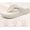 imageKuaiLu Womens Orthotic Cushion Flip Flops Sport Recovery Walking Sandals for Women with Comfortable Arch Support  Adjustable Flatform Slip On Indoor Outdoor For Summer CasualBright White