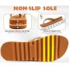 imageKuaiLu Womens Orthotic Flip Flops with Arch Support Yoga Mat Cushion Fashion Rhinestone Sandals Summer Walking Beach Travel Thong Slides Comfy Plantar Fasciitis Indoor Outdoor Sandles US511Khaki