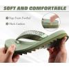imageKuaiLu Womens Orthotic Flip Flops with Arch Support Yoga Mat Cushion Fashion Rhinestone Sandals Summer Walking Beach Travel Thong Slides Comfy Plantar Fasciitis Indoor Outdoor Sandles US511Green
