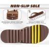 imageKuaiLu Womens Orthotic Flip Flops with Arch Support Yoga Mat Cushion Fashion Rhinestone Sandals Summer Walking Beach Travel Thong Slides Comfy Plantar Fasciitis Indoor Outdoor Sandles US511Brown
