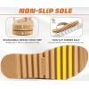 imageKuaiLu Womens Orthotic Flip Flops with Arch Support Yoga Mat Cushion Fashion Rhinestone Sandals Summer Walking Beach Travel Thong Slides Comfy Plantar Fasciitis Indoor Outdoor Sandles US511Beige