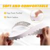 imageKuaiLu Womens Orthotic Flip Flops with Arch Support Yoga Mat Cushion Fashion Rhinestone Sandals Summer Walking Beach Travel Thong Slides Comfy Plantar Fasciitis Indoor Outdoor Sandles US511Silver White