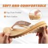 imageKuaiLu Womens Orthotic Flip Flops with Arch Support Yoga Mat Cushion Fashion Rhinestone Sandals Summer Walking Beach Travel Thong Slides Comfy Plantar Fasciitis Indoor Outdoor Sandles US511Beige