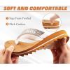 imageKuaiLu Womens Orthotic Flip Flops with Arch Support Yoga Mat Cushion Fashion Rhinestone Sandals Summer Walking Beach Travel Thong Slides Comfy Plantar Fasciitis Indoor Outdoor Sandles US511White Khaki