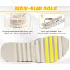 imageKuaiLu Womens Orthotic Flip Flops with Arch Support Yoga Mat Cushion Fashion Rhinestone Sandals Summer Walking Beach Travel Thong Slides Comfy Plantar Fasciitis Indoor Outdoor Sandles US511Beige White