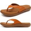 imageKuaiLu Flip Flops For Women Ladies Orthotic Yoga Mat Cushion Sandals Dressy Womans Lightweight Summer Slip On Beach Thong Sandles with Comfortable Arch Support US Size 512Khaki