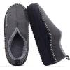 imageKuaiLu Mens Moccasin Slippers Memory Foam IndoorOutdoor Warm Suede House Shoes Winter Clogs Slipon Boots Slippers For Man with Fuzzy Sherpa Lining ampamp Arch Support Grey Black Size 10