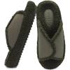 imageKuaiLu Women Cozy Slippers Comfortable Suede Faux Fluff Warm Sherpa Lining ladies Bedroom Memory Foam Cushioned Orthotic Open Toe Arch Support Slides Thick Hard Sole IndoorampampOutdoor Green 85