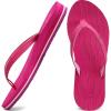 imageKuaiLu Womens Fashion Flip Flops Ladies Lightweight Summer Beach Yoga Mat Thong Sandals with Comfortable Arch SupportBright Pink