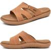 imageKuaiLu Womens Fashion Orthotic Slides Ladies Lightweight Athletic Yoga Mat Sandals Slip On Thick Cushion Slippers Sandals With Comfortable Plantar Fasciitis Arch SupportAllkhaki