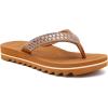 imageKuaiLu Womens Orthotic Flip Flops with Arch Support Yoga Mat Cushion Fashion Rhinestone Sandals Summer Walking Beach Travel Thong Slides Comfy Plantar Fasciitis Indoor Outdoor Sandles US511Khaki