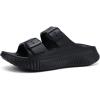 imageKuaiLu Womens Recovery Sandals Comfortable Plantar Fasciitis Arch Support Ladies Orthopedic Sport Slides Open Toe Slip On Thick Athletic Cushion Slippers Summer Pool Beach Sandles Black Size 8