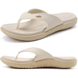 imageKuaiLu Flip Flops For Women Ladies Orthotic Yoga Mat Cushion Sandals Dressy Womans Lightweight Summer Slip On Beach Thong Sandles with Comfortable Arch Support US Size 512Beige