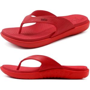 imageKuaiLu Flip Flops For Women Ladies Orthotic Yoga Mat Cushion Sandals Dressy Womans Lightweight Summer Slip On Beach Thong Sandles with Comfortable Arch Support US Size 512Red