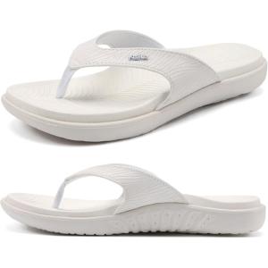imageKuaiLu Flip Flops For Women Ladies Orthotic Yoga Mat Cushion Sandals Dressy Womans Lightweight Summer Slip On Beach Thong Sandles with Comfortable Arch Support US Size 512Bright White