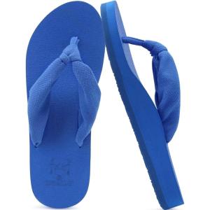 imageKuaiLu Flip Flops for Women with Arch Support Yoga Mat Comfortable Summer Beach Walking Thong Cushion Sandals Slip On Indoor OutdoorRoyal Blue