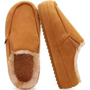 imageKuaiLu Womens Clog Slippers Cozy Warm Plush Lined With Arch Support Suede Faux Fur House ladies Bedroom Slippers Comfortable Memory Foam Slipon Womans Home ShoesKhaki