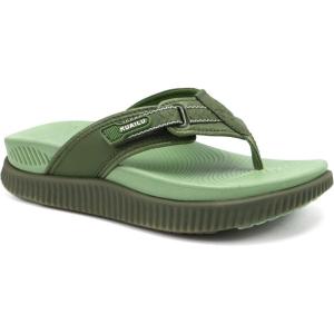 imageKuaiLu Womens Orthotic Cushion Flip Flops Sport Recovery Walking Sandals for Women with Comfortable Arch Support  Adjustable Flatform Slip On Indoor Outdoor For Summer CasualGreen