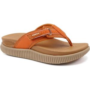 imageKuaiLu Womens Orthotic Cushion Flip Flops Sport Recovery Walking Sandals for Women with Comfortable Arch Support  Adjustable Flatform Slip On Indoor Outdoor For Summer CasualOrange Khaki